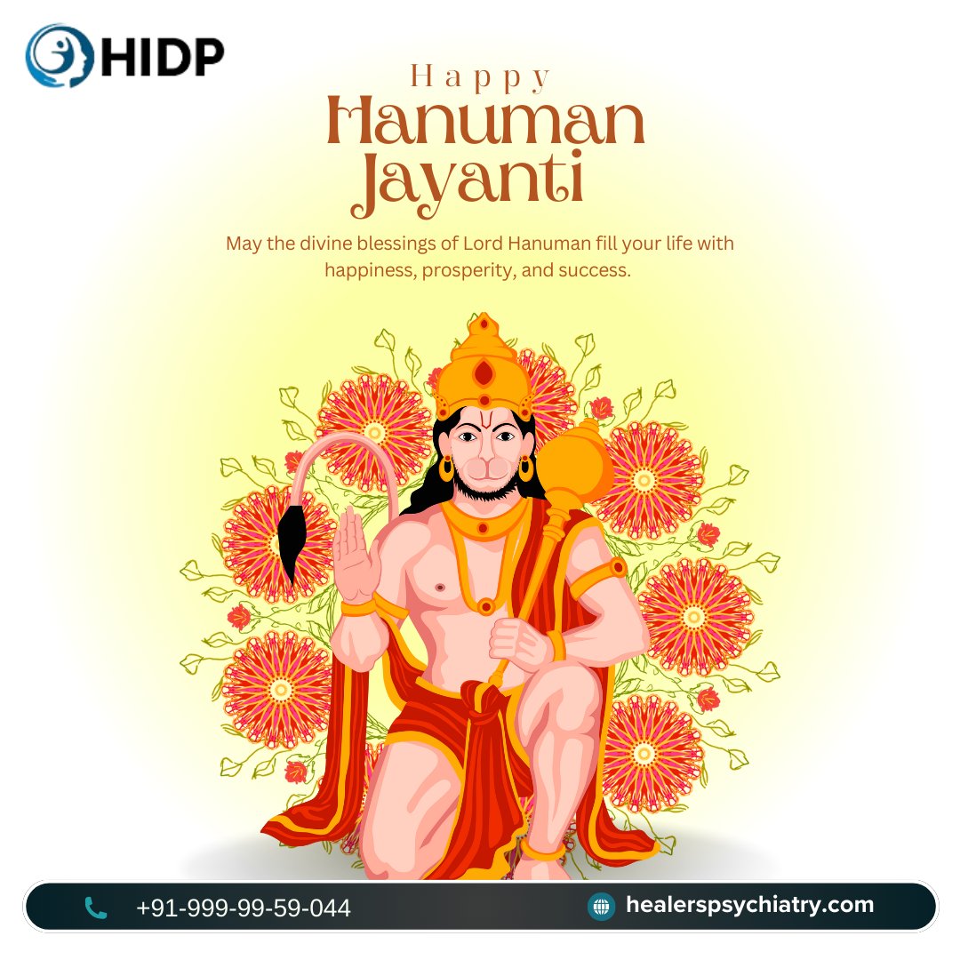 HealerPsycentre's tweet photo. May your life be filled with strength, devotion, and energy like Lord Hanuman.
✨ Celebrate the spirit of Hanuman Jayanti with positivity and faith.

https://t.co/AEBd2hTCWa

#HanumanJayanti #HanumanJayanti2025 #happyhanumanjayanti #mentalhealthmatters #healerspsychiatrycentre https://t.co/vjuTxPrRcR