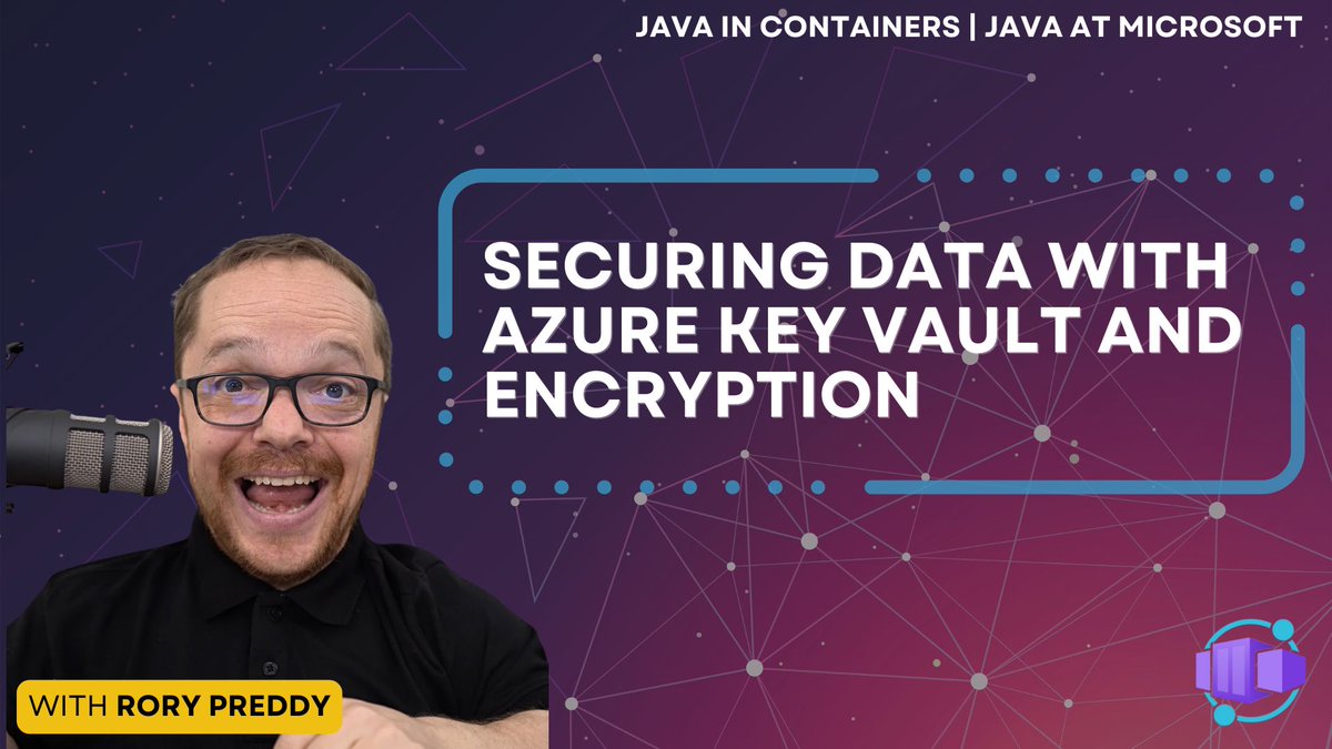 rorypreddy's tweet photo. 📢 Container Apps + Azure Key Vault is out 💪

1️⃣End-To-End Azure Key Vault Example
2️⃣Best Practices
3️⃣Security and Managed identities

Watch it now👉https://t.co/E3JDqd0O9e

#programming #development #java #msft #keyvault #microsoft #azure https://t.co/aod5h1f2DV
