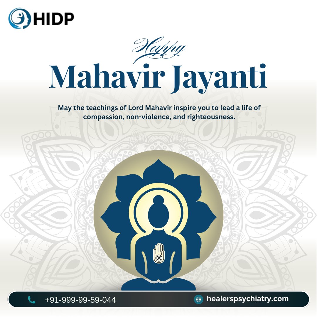 HealerPsycentre's tweet photo. May Lord Mahavir bless your life with wisdom and serenity.
Celebrate this Mahavir Jayanti by spreading love, peace, and harmony all around. 🙏

https://t.co/AEBd2hUaLI

#MahavirJayanti #MahavirJayanti2025 #HappyMahavirJayanti #mentalhealthmatters #mentalhealth https://t.co/ge2qZt03jF