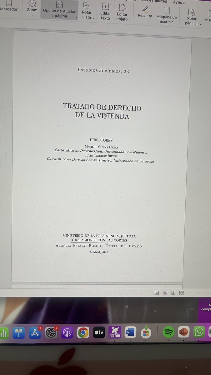 En breve verá la luz el “Tratado de derecho de la vivienda” que dirijo junto a Julio Tejedor.  Se publicará en abierto en el Boletín Oficial del Estado. Tratamos todos los aspectos relacionados con el derecho a la vivienda: constitucional, civil, penal, administrativo.