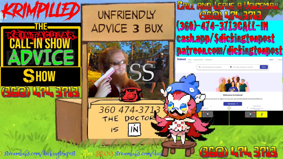 krimcl's tweet photo. JOB JOB JOB SHOW ~ THE KRIMTACULAR CALL-IN SHOW SELF ADVICE SHOW (#001)  IS LIVE NOW!
Link and stream lab call in link in reply! https://t.co/V5rClBo8qh