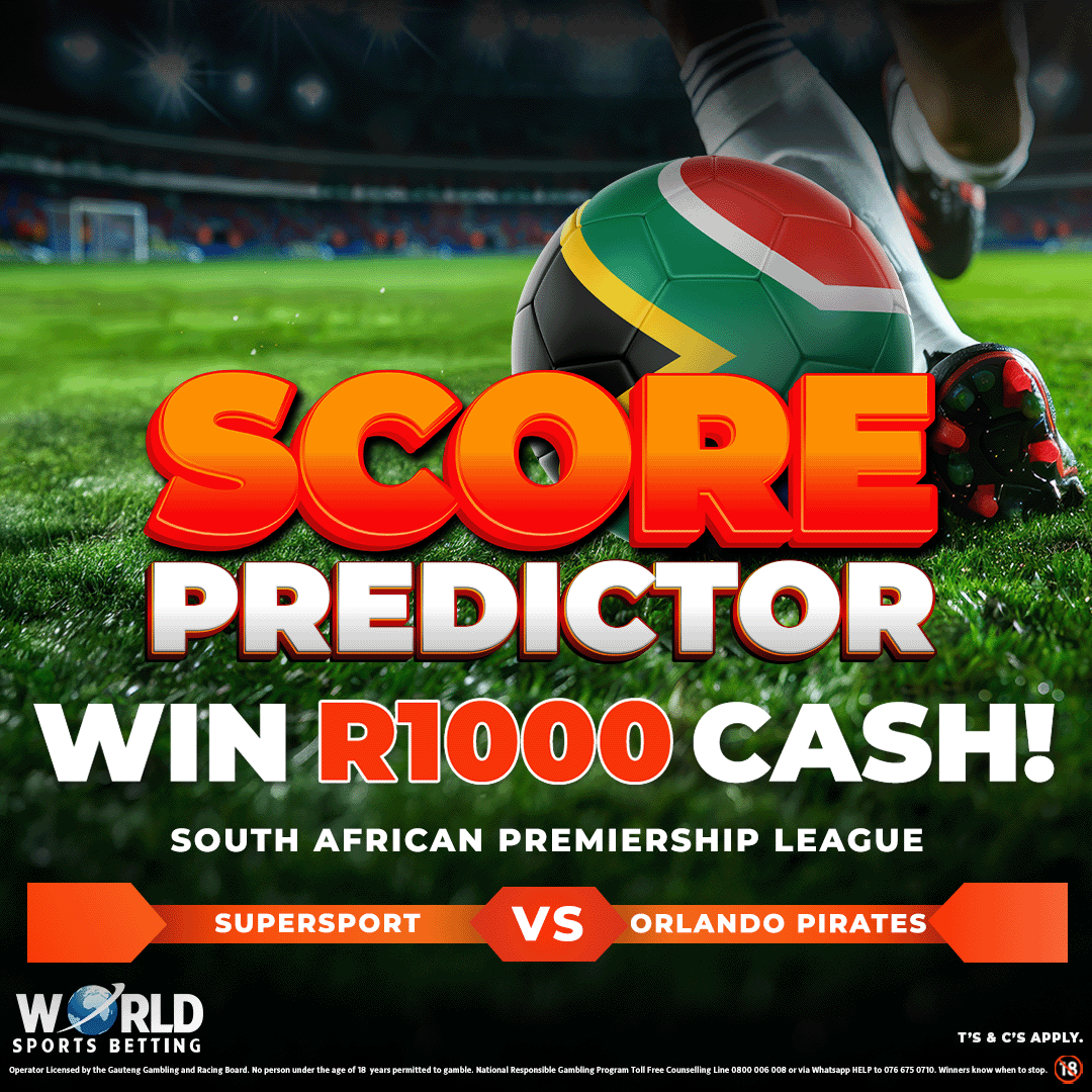 WorldSportsBet's tweet photo. Score Predictors Are Back! π₯
Make your predictions ONLY ONLINE at https://t.co/vtaI5r3zRi and stand a chance to win R1000 cash! π°
β½ Our Next Match: Supersport π Pirates (20th April)
Who takes the win? Tag a friend to let them know! π
#WSBScorePredictor #BetWithTheBest https://t.co/mLpes5MqD0