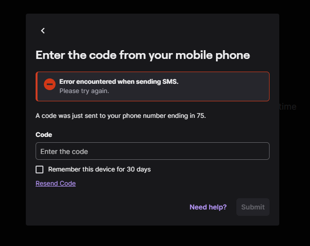 Jemand Erfahrung wenn man von <a href="/TwitchDE/">Twitch DE</a> keine SMS mehr bekommt, ich probiere es alle 3 bis 5 Tage und bekomme keine. Andere Seiten können mir immern och SMS senden also an meinem Handy und Netz liegt es nicht....