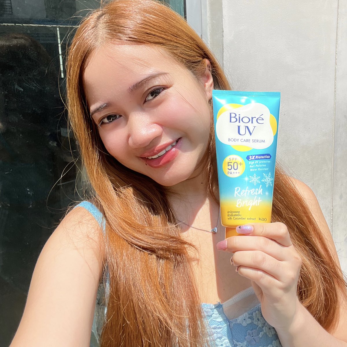 ป้ายยาาาากันแดด Biore UV Body Serum สูตร Refresh Bright สูตรที่ใช้ประจำทุกวัน อยากให้ทุกคนลอง เหมาะกับอากาศร้อนแดดแรงๆๆ ที่ทำให้แสบผิวตลอดมาก เนื้อบางเบา เกลี่ยง่าย ไม่เหนียวตัว ทาแล้วรู้สึกสดชื่น ผิวแบบเย็นลง -2.7 องศา ไม่เป็นคราบติดเสื้อด้วย อีกอย่างปรับผิวไบร์ทขึ้น ชอบมากง่ะะะ! ต้องไปลองงงงง #Biore #BioreUVBodySerum #กันแดดตัวจริง #เบาสบายไม่ทิ้งคราบเหลือง