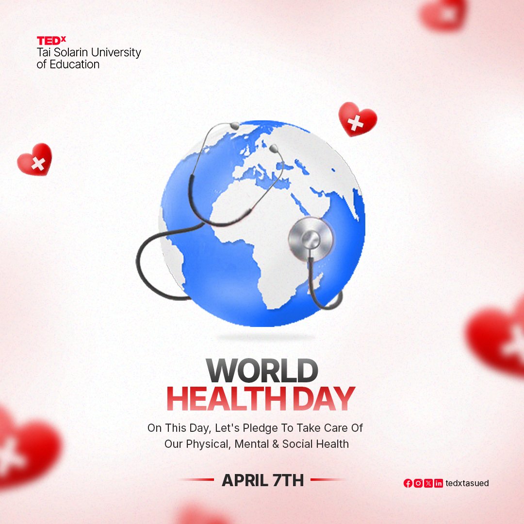 TEDxTasued's tweet photo. World Health Day 🤍

Let's pledge to always take care of our physical, social and mental health.

#worldhealthday
#healthday
#TedxTasued25 
#Tasued 
#Tedx https://t.co/mu1M7mO20P