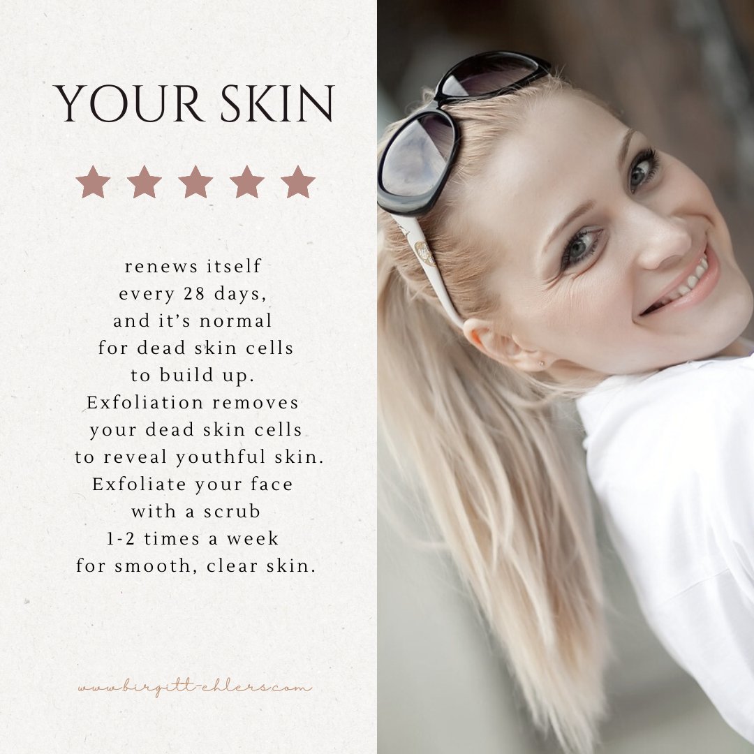 erfolgsinfo's tweet photo. Your skin renews itself every 28 days, and it’s normal for dead skin cells to build up.
Exfoliation removes your dead skin cells to reveal youthful skin. Exfoliate your face
with a scrub 1-2 times a week for smooth, clear skin.
#skintip #healthyskin #beauty #feelgood #seaspirit https://t.co/CI1qztJuxJ
