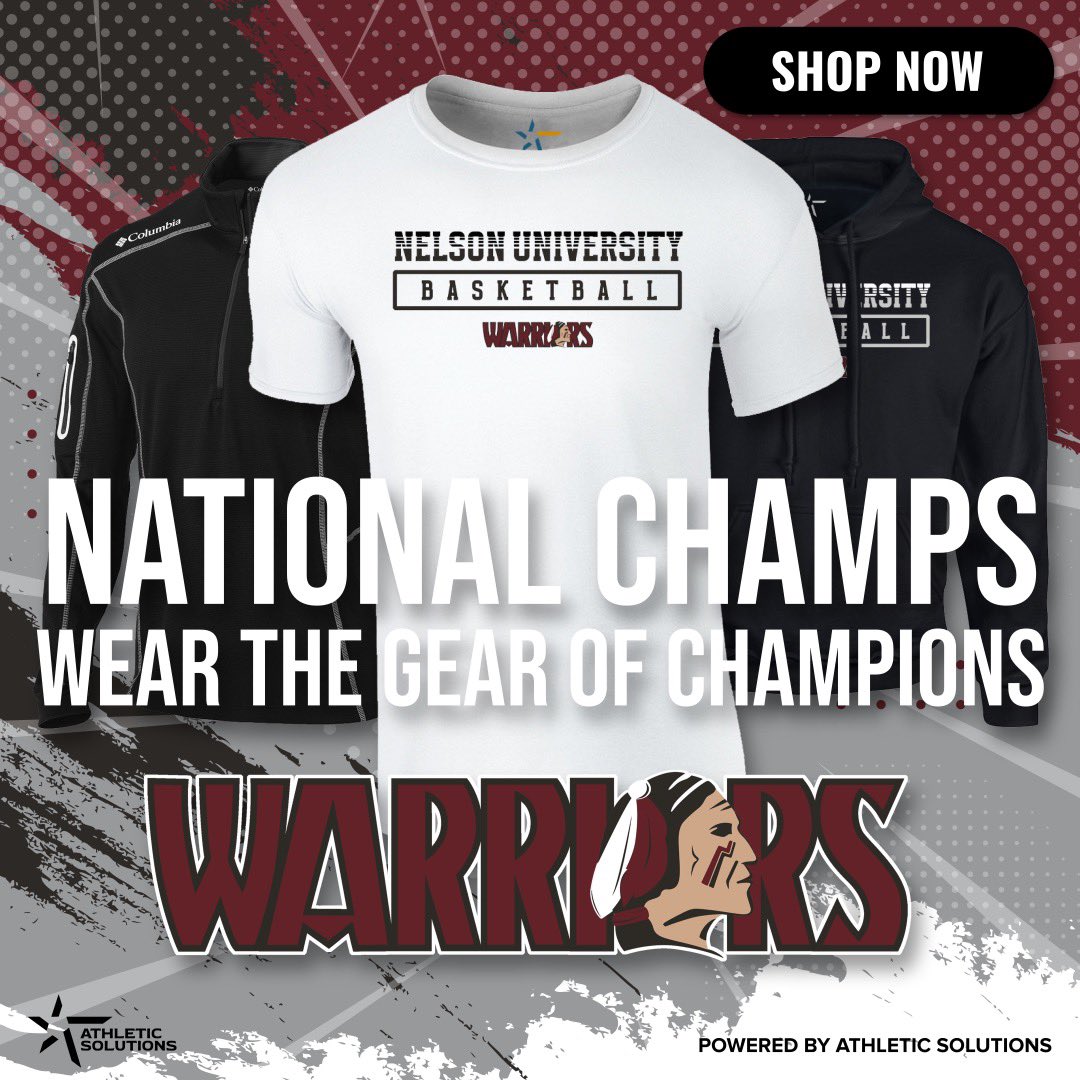 Want a piece of history? Grab your Nelson #Warriors men’s basketball National Championship gear here! Join the celebration of Arizona’s newest D1 basketball champions!