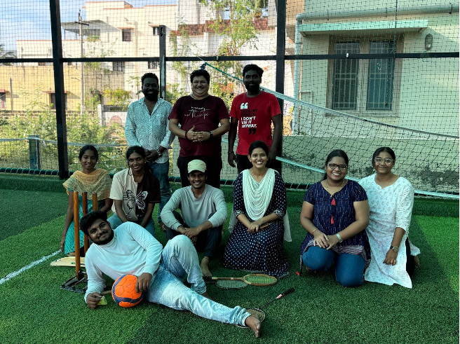 DivihnI's tweet photo. At DivIHN, we honor our commitments and our people. 💪💬

Our Trichy team took a break from night shifts for a fun turf game—recharging, reconnecting, and capturing the moment in Ghibli-style art! 🎨✨

#TeamDivIHN #CultureProgram #GhibliVibes #FunAtWork #WorkLifeBalance https://t.co/iApfuL38qR