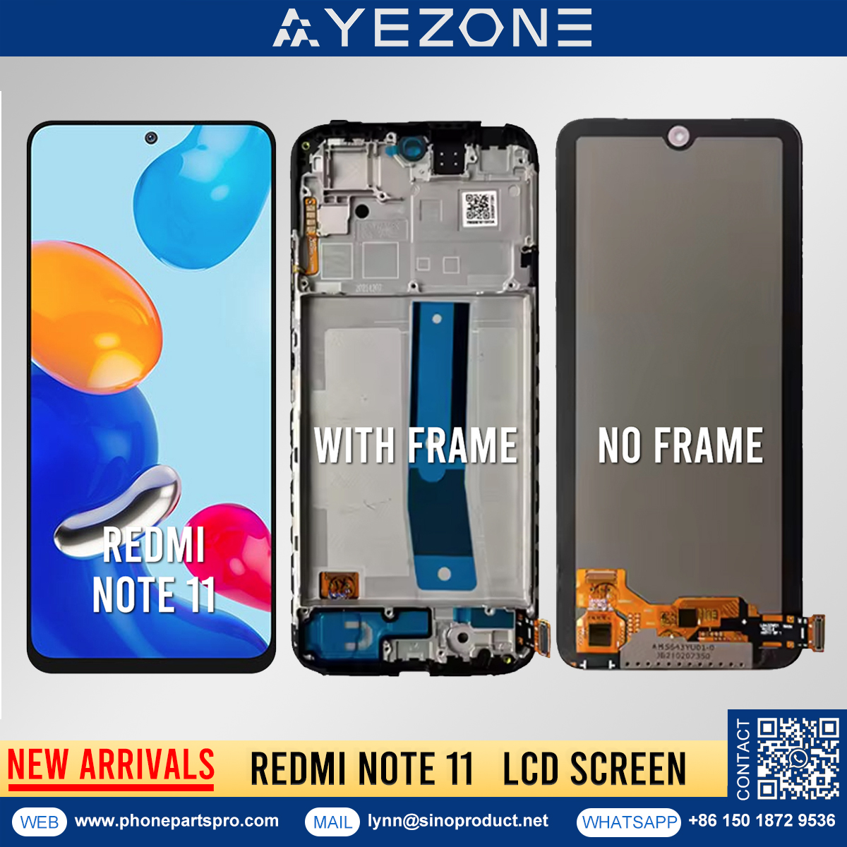 gzyezone's tweet image. Nueva llegada! Pantalla LCD del Redmi Note 11 📱✨ Pantalla LCD del Redmi Note 11.

📱 Pantalla dedicada al Redmi Note 11
🛠️ Dos opciones: con marco / sin marco.
#incell #Tecnología5G #iPhone #Xiaomi #iphones #Yezone #LCD #screen #screening