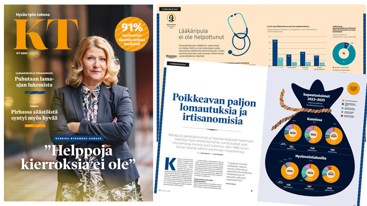 KTtyonantaja's tweet photo. Uusi #KTLehti on täällä – teemana #kunnat ja #hyvinvointialueet #talous. 💡
Kerromme mm. miten @Pirha_fi ja @JKLn_kaupunki tekivät järkeviä säästöjä ja miten @sotkamonkunta poisti jonot terveyskeskuksesta. Haastattelussa myös tj:mme @NybondasKangas 👉 https://t.co/LeFfJvrdLN https://t.co/i7tBpkUJLs