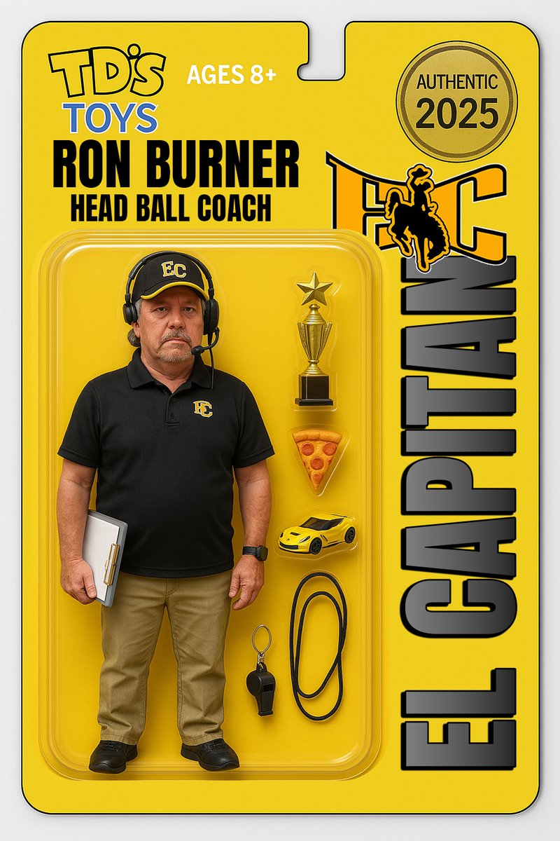 originaltopdawg's tweet photo. ๐ฅ Action figure mode: UNLOCKED ๐ฅ๐จ
Ron Burner Sr. is now officially a collectible ๐ช๐ฝ
The Mayor of Lakeside
Who wants one of these on their shelf?! ๐๐ฅ
๐ฆ @CoachburnerT ๐ @ElCapFtball
#ElCapitanVaqueros #BurnersBoys #TDsToys #100WinClub #CorvetteGuy https://t.co/D7IYiS6v83