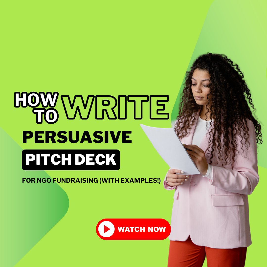 fundsforngos's tweet photo. 📢 Create a Winning NGO Pitch Deck!
Learn how to craft a persuasive pitch that attracts donors and wins grants — with real examples!
🎥 Watch now: https://t.co/9tra73GECk
#NGOPitchDeck #NGOFundraising #DonorAttraction #GrantsForNGOs #SocialImpact #PitchDeckTips #NGOStrategy #FundraisingTools #NonprofitLeadership #GrantWriting #DonorEngagement #FundingStrategy #ImpactDriven #NonprofitMarketing #FundsforNGOs