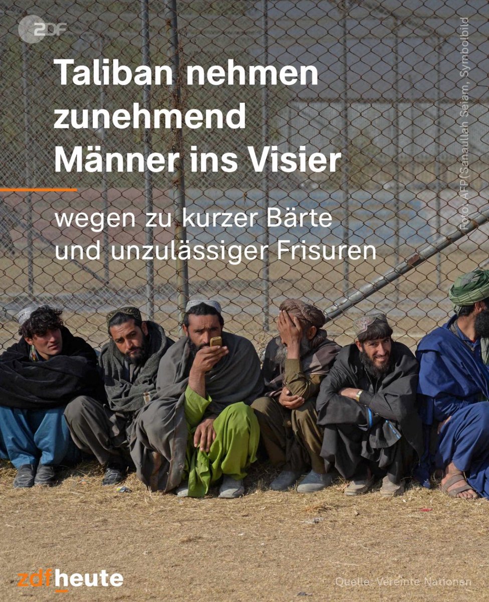 Dopo aver tolto il diritto allo studio, allo sport, al canto, persino a una finestra alle donne. Ora i talebani prendono di mira gli uomini con barba troppo corta o capelli non conformi. 

Ecco cosa fa l'indifferenza alle discriminazioni, prima o poi colpiscono anche te.