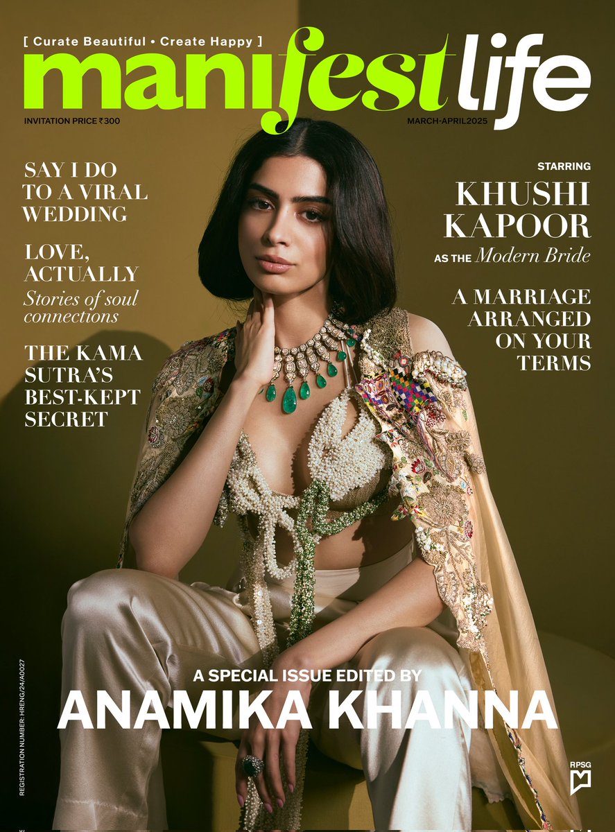 Manifest Ind (@_manifestind) on Twitter photo #ManifestCover: Make way for #KhushiKapoor (<a href="/khushikapoor05/">Khushi Kapoor</a>) on the cover of Manifest, where she embodies the modern bride and plays muse to our guest editor, Anamika Khanna (<a href="/AnamikaKhanna9/">Anamika Khanna</a>)
An RPSG Lifestyle Media publication Brought to you by the <a href="/rpsggroup/">RP Sanjiv Goenka Group</a> #ManifestCover: Make way for #KhushiKapoor (<a href="/khushikapoor05/">Khushi Kapoor</a>) on the cover of Manifest, where she embodies the modern bride and plays muse to our guest editor, Anamika Khanna (<a href="/AnamikaKhanna9/">Anamika Khanna</a>)
An RPSG Lifestyle Media publication Brought to you by the <a href="/rpsggroup/">RP Sanjiv Goenka Group</a>