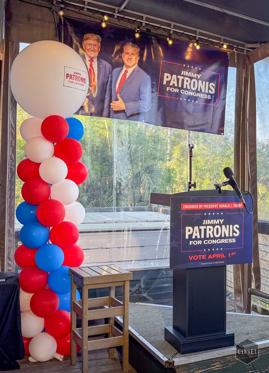 Liko_ET's tweet photo. @Liko_ET was proud to provide audiovisual support for the election celebration of @JimmyPatronis, marking his win for Florida’s 1st Congressional District for the House of Representatives.

A big thank you to the Jimmy Patronis for Congress campaign for the opportunity to be part of the evening, and congratulations to Jack Williams and the entire campaign team on a successful event.

Also want to give a shout out to the incredible staff at @FishHousePcola for their top-tier service and hospitality. Your professionalism helped make the night seamless and memorable.

#EventSupport #LikoET