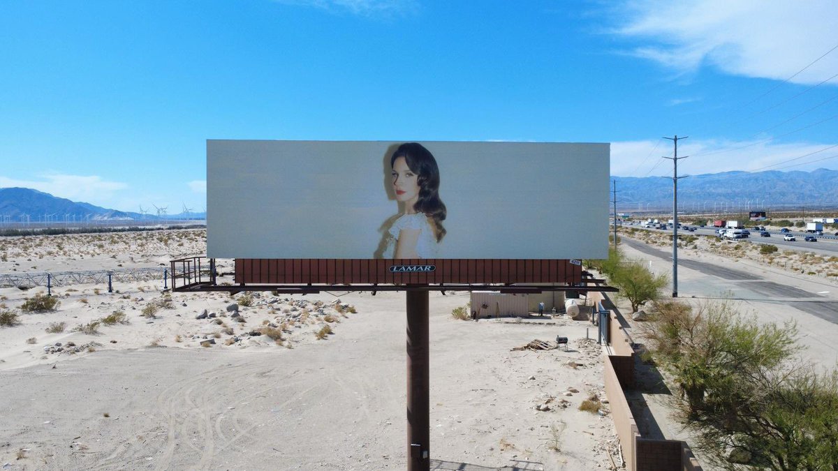 Billboard spotted for Lana Del Rey’s upcoming song, “Henry, Come On” in Palm Springs.