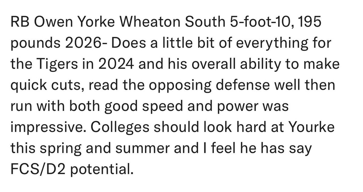 Owen Yorke (@owen_yorke07) on Twitter photo Thank you <a href="/EDGYTIM/">Timothy “EDGYTIM” OHalloran</a> for the recognition! Looking forward to this spring and summer. <a href="/WWSFB/">Wheaton-Warrenville South Football</a> <a href="/ybnate/">Nathan Weibye</a> <a href="/sean_norris_/">Sean Norris</a> Thank you <a href="/EDGYTIM/">Timothy “EDGYTIM” OHalloran</a> for the recognition! Looking forward to this spring and summer. <a href="/WWSFB/">Wheaton-Warrenville South Football</a> <a href="/ybnate/">Nathan Weibye</a> <a href="/sean_norris_/">Sean Norris</a>