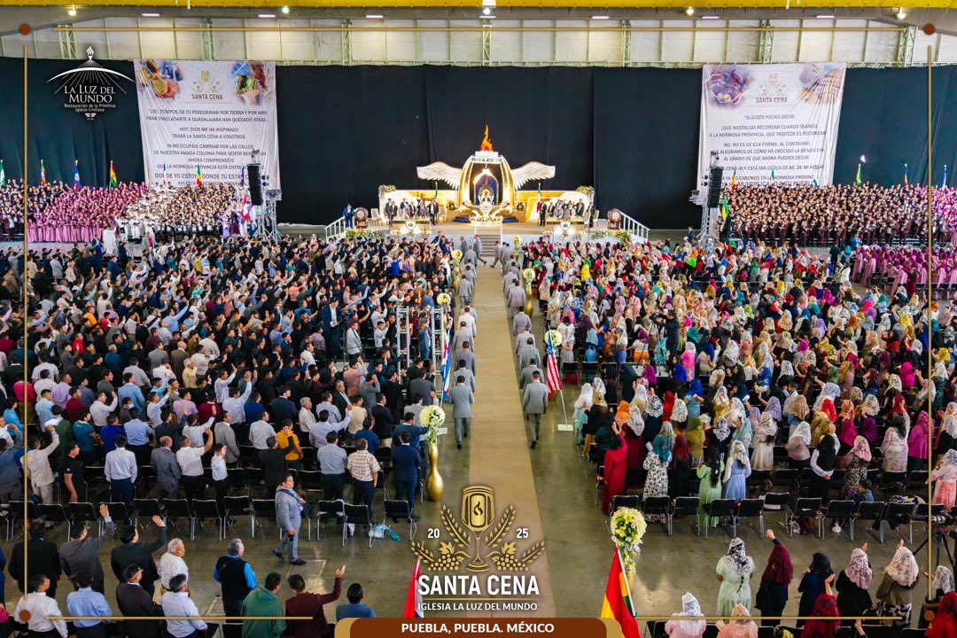 iglesialldm's tweet photo. Celebran la Santa Cena del Señor en el 99 Aniversario de la Restauración

Este 6 de abril de 2025, la comunidad de fe de La Luz del Mundo en los estados de Puebla, Hidalgo y Tlaxcala celebraron la Santa Cena del Señor. https://t.co/tCIq5ljvEf