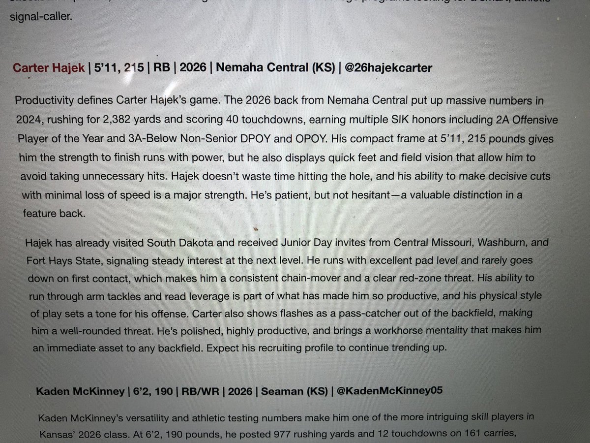Thanks for the write up <a href="/6starfootballKS/">Six Star Football | KANSAS</a> 
<a href="/CoachMartinOL/">Taylor Martin</a> <a href="/ChrisBergeski/">Chris Bergeski</a> <a href="/BenjaminDoole/">Coach Doole</a> <a href="/Dane_Simoneau/">Dane Simoneau</a> <a href="/CoachSpeer15/">Tristan Speer</a> <a href="/H_HAWK/">Hayden Hawk</a> <a href="/CoachNelsonUSD/">Nathan Nelson</a> <a href="/CoachSharpWU/">Coach Ross Sharp</a> <a href="/CoaxhGraham/">Dylan Graham</a> <a href="/coachcdantew/">Coach Warren</a> <a href="/CoachCless/">Marvin Clecidor</a> <a href="/CoachT_82/">Kenneth Tinsley</a>