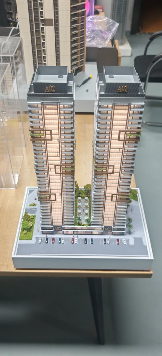 HaruLHAMODEL's tweet photo. 🏢🏢Just finished the architectural model project, come and discuss with me whether it is perfect #buildingmodel #scalemodel #scale #3dprint #architecturalmodels https://t.co/wSHOWbOFUe
