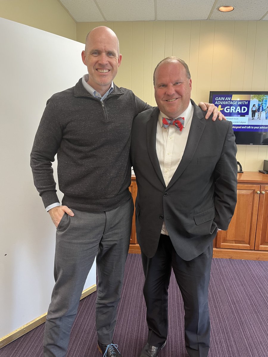 CCofSouth's tweet photo. When the Zoom calls end and the real connections begin! 💬➡️🤝

During #D3Week, we're celebrating the leadership behind the scenes—like these two #CCS Presidents representing @AsburyUniv and @HuntingdonColl who traded screens for face time and showed what #D3 & #CCSFamily camaraderie looks like off-camera. 🌞📸

Here’s to the thoughtful leaders aligning their campuses with the values of Division III—Discover. Develop. Dedicate. 

#whyD3