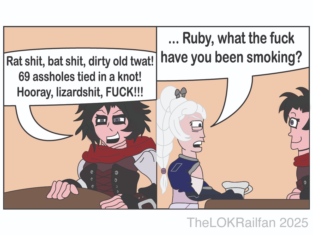 (TW: Profanity)

Ruby learns about a sports cheer through a famous comedian and suggests it to Weiss... And needless to say, the cheer in question caught Weiss completely off guard

#RWBYfanart #whiterose