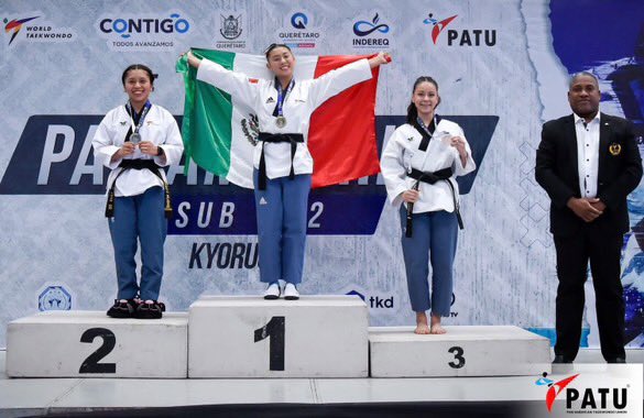 lacanchamd's tweet photo. 🥇🇲🇽 ¡MEDALLISTA PANAMERICANA! 🇲🇽

María José Torres Sánchez se coronó CAMPEONA EN LA FINAL DEL PANAM SERIES SUB 22 en la modalidad freestyle poomsae de taekwondo, ¡con tan solo 15 años de edad!
Un logro histórico al ser la más joven de su categoría, demostrando que la pasión, https://t.co/lqR2hz3pLP