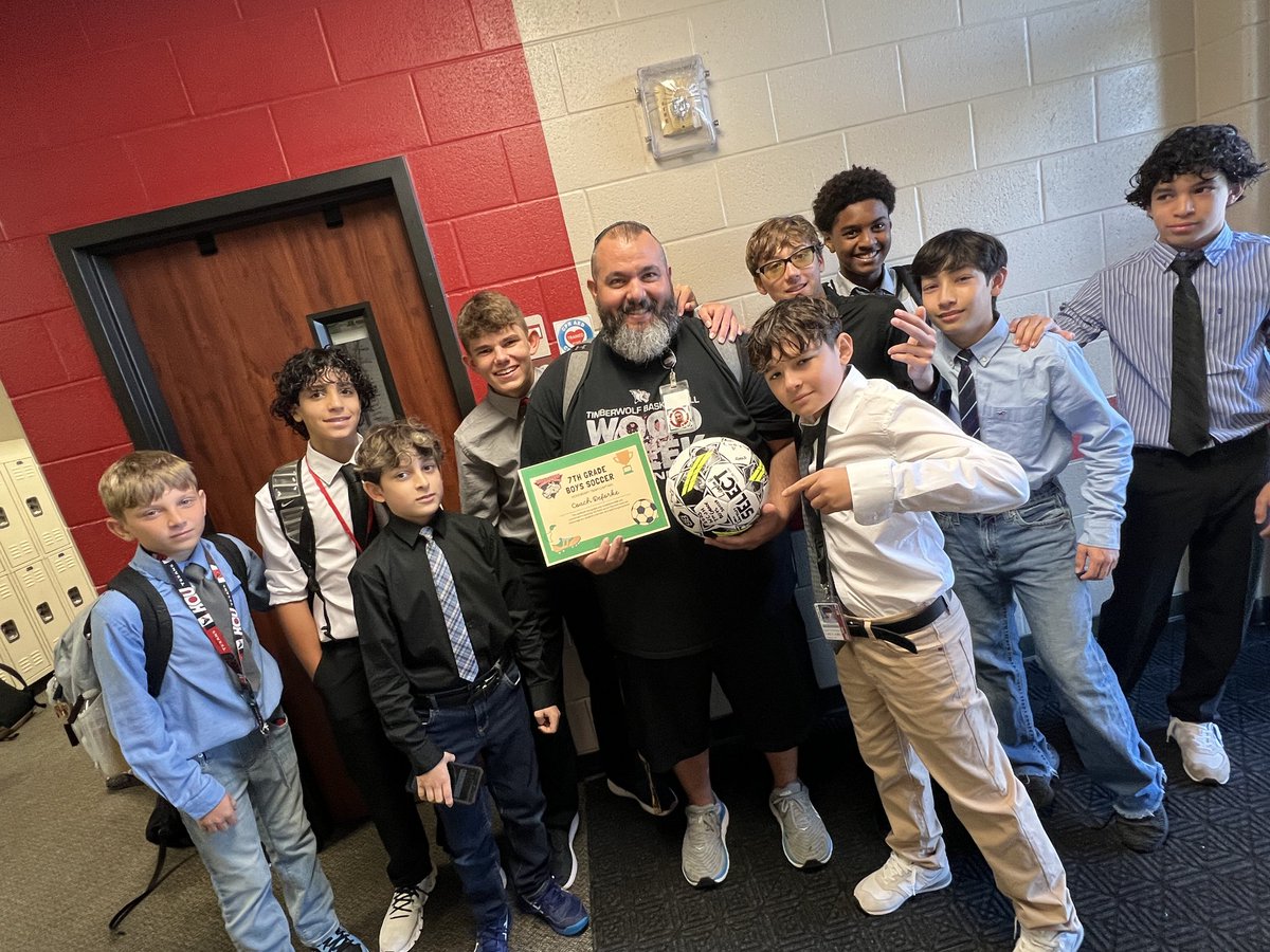 WCJH_Boys's tweet photo. Mr. DeForke is this week's 7th grade Honorary Teacher Captain. Thank you for all you do for our Timberwolves. https://t.co/qlR1nhrnc1