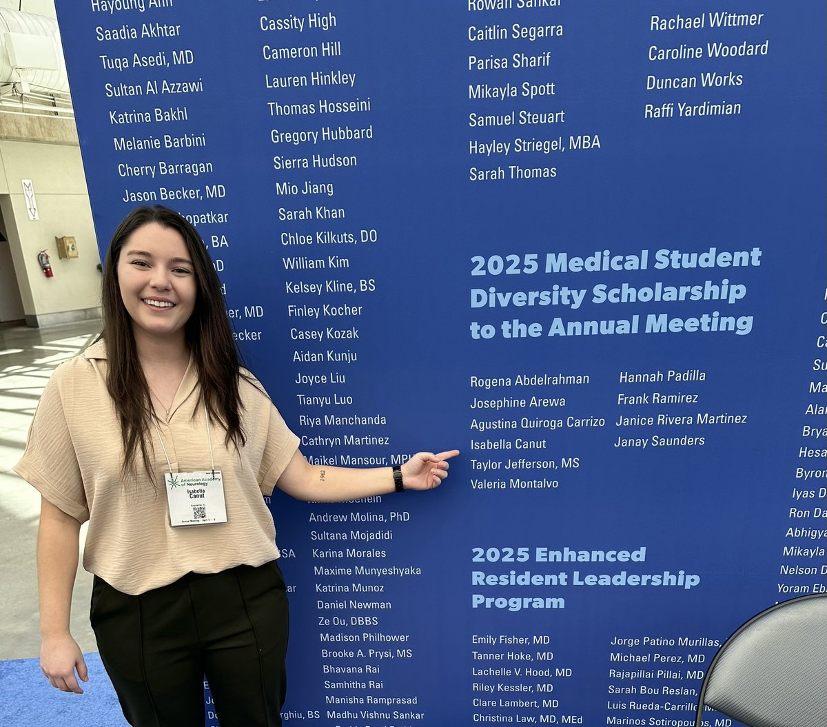 CanutIsabella's tweet image. Had the best time at this year’s AAN annual conference in sunny San Diego. Grateful for the opportunity to have received the Diversity Scholarship, presented research, and meet an amazing group of future neurologists 🧠
#AANAM2025