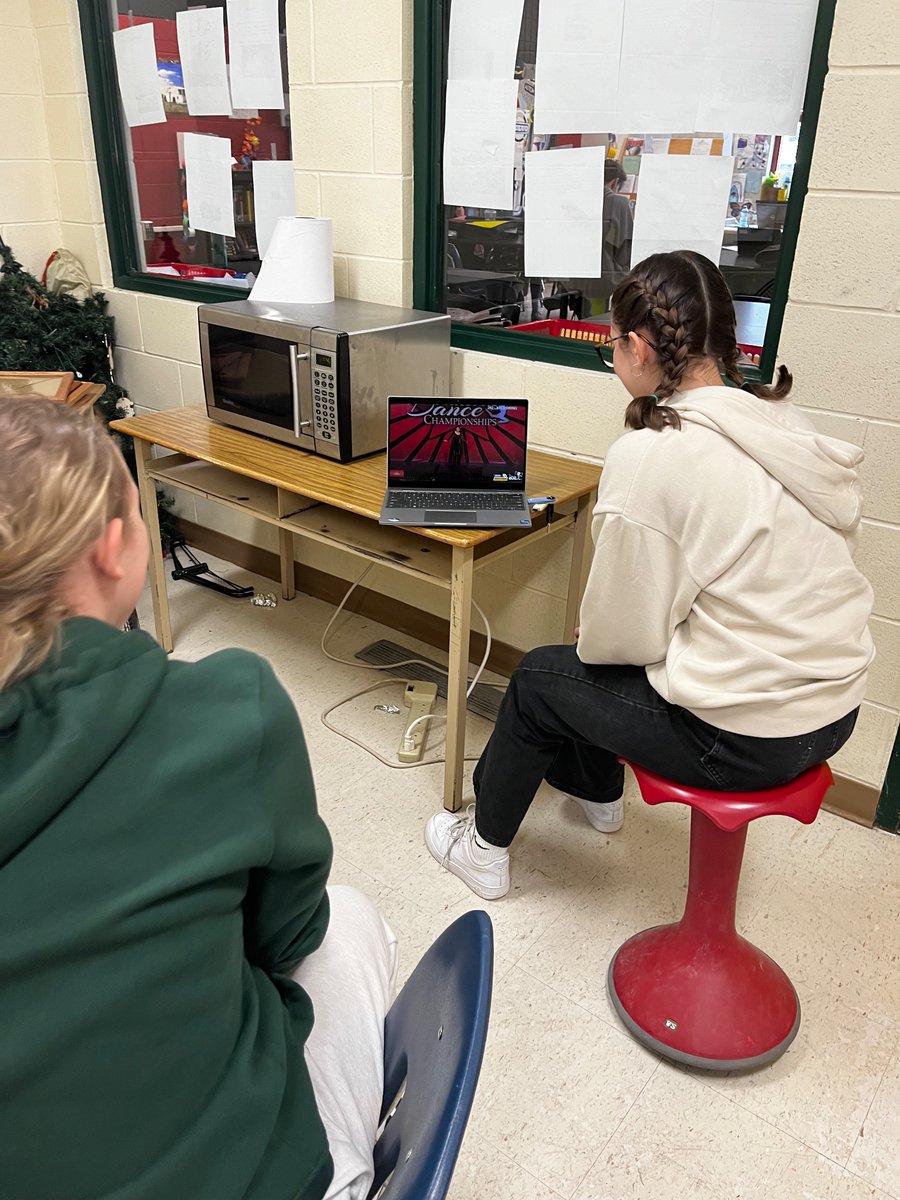 Cheering on and live streaming one of our 9s who has made it into a National Dance Competition! Go Madison!