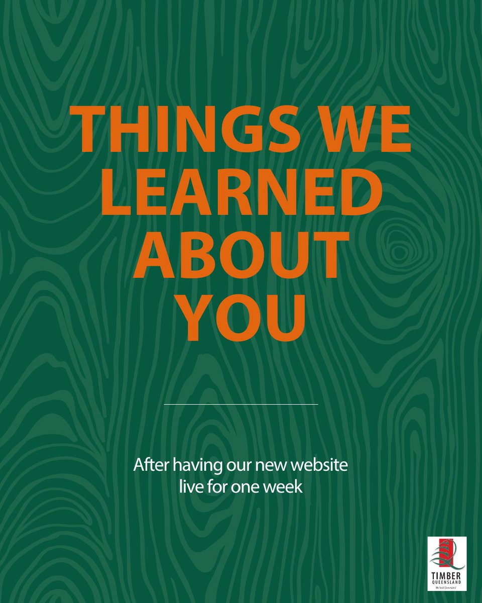 Since launching Timber Queensland’s new website a week ago, we’ve had the opportunity to learn more about our digital community. 

So, let’s have a little fun this Friday, because it turns out you’re a curious bunch – over the last 7 days you have:
(post 1 of 7)