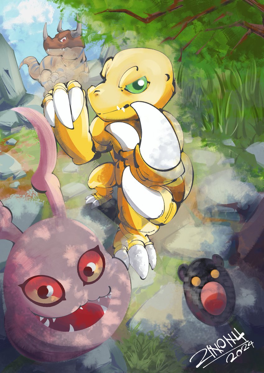 zinonu20's tweet image. Hi, I draw Digimon ･∀･)ﾉﾞ! 
#PortfolioDay