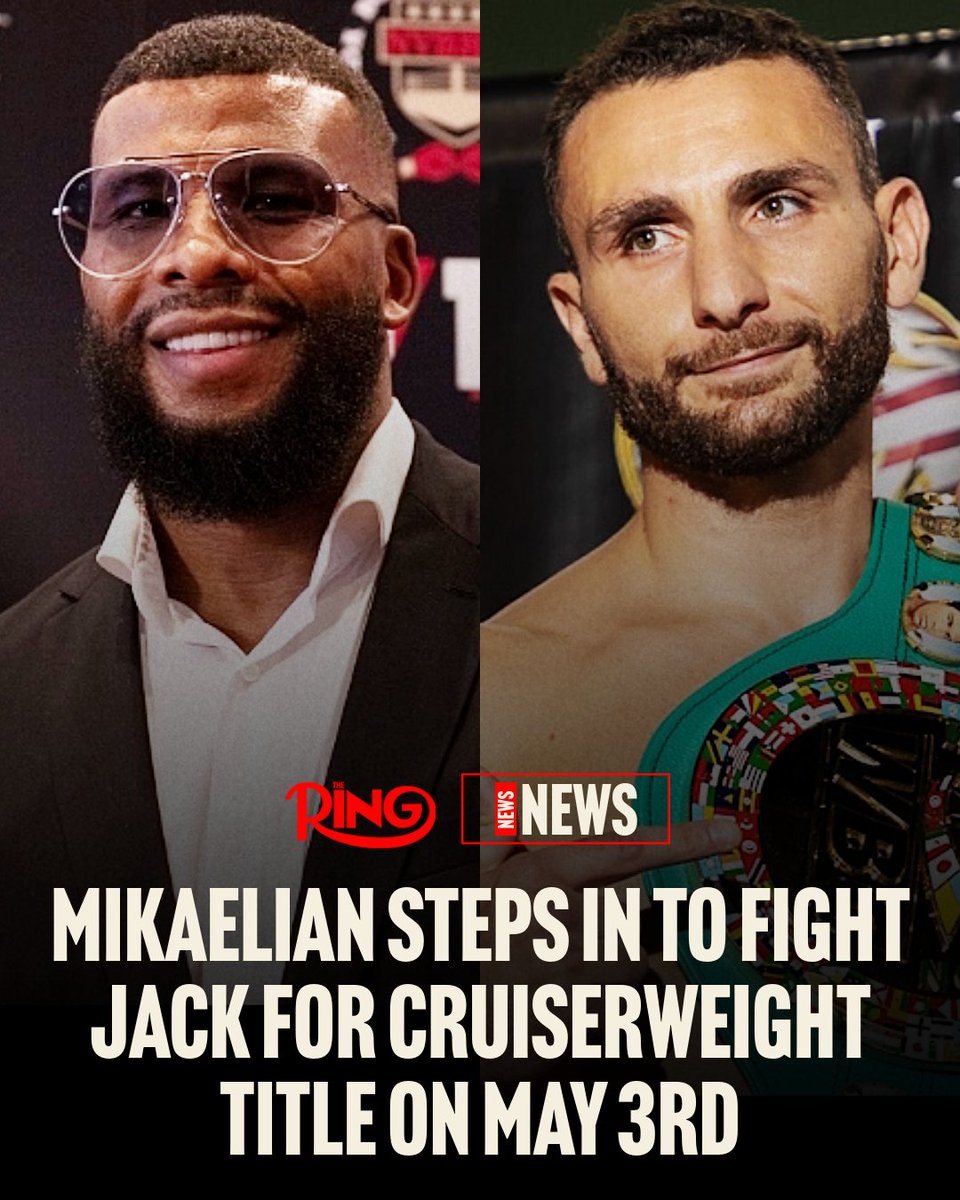 Noel Mikaelian has stepped in to replace the injured Ryan Rozicki to challenge WBC cruiserweight world champion Badou Jack on May 3rd on the Canelo Alvarez vs William Scull Riyadh Season undercard, sources tell The Ring's Mike Coppinger.

Mikaelian is currently the WBC’s champion