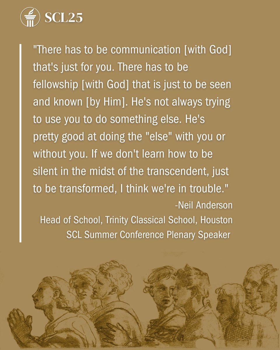 JoinSCL's tweet image. “Learn how to be silent in the midst of the transcendent.”
Neil Anderson is calling leaders back to communion with God—don’t miss him and many others at the 2025 SCL Summer Conference.
Register today: societyforclassicallearning.org/summerconferen…