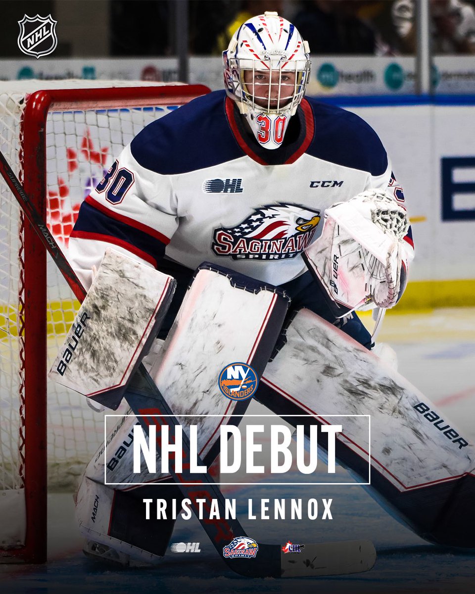 LENNY MADE IT TO THE SHOW 🤩🤩🤩 

Tristan Lennox made his #NHL debut tonight with the @nyislanders 👏