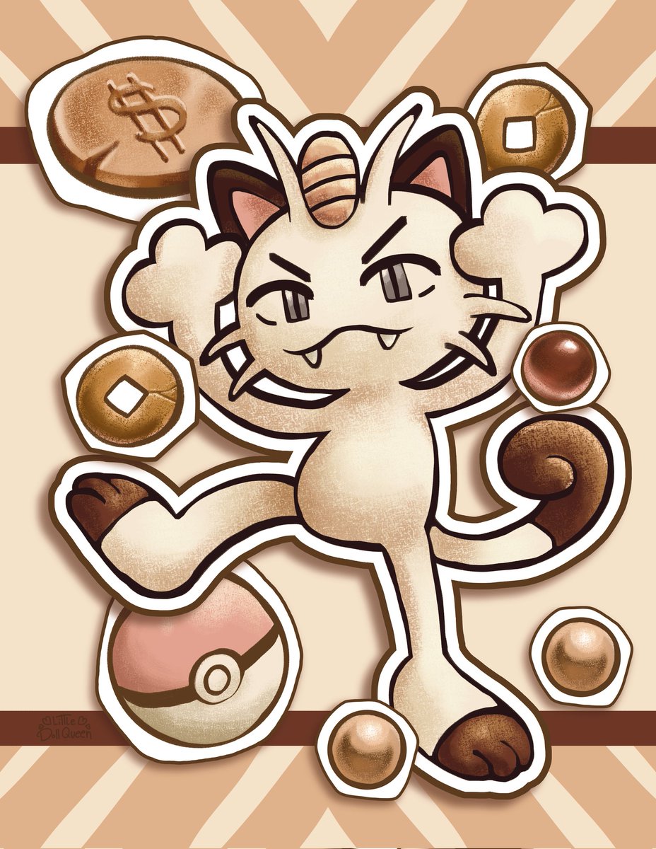 LittleDollQueen's tweet photo. #meowth #pokemon https://t.co/jV3KJdzp2H