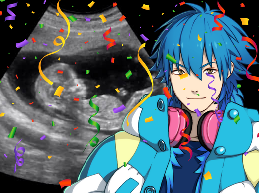Aoba Seragaki from Dramatical Murder is pregnant! (Canon)