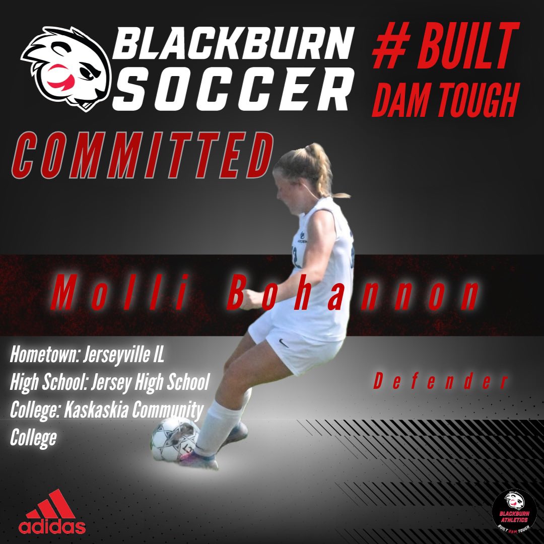 Molli Bohannon Commits
Home town: Jerseyville Illinois
High School: Jersey Community HS
College: Kaskaskia CC
HS Varsity Defensive starter
HS Team Captain
Defensive Player of the Year
MVC All-Conference
Defender/Midfielder for KCC
NJCAA All Academic
National Honor Society