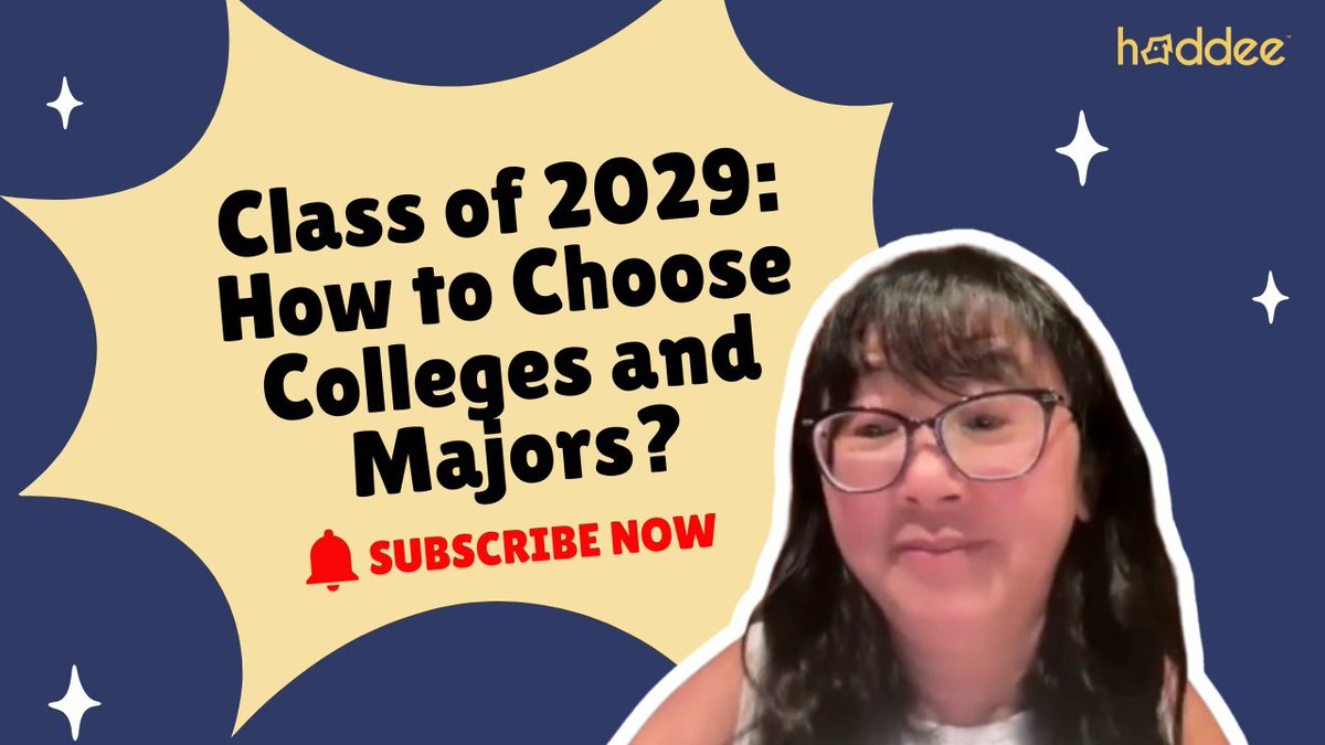 HaddeeC's tweet photo. 🎓 Missed our recent live session?
No worries! 🙌 Catch the full replay of "Class of 2029: How to Choose Colleges and Majors?" now on our YouTube channel! 📺✨

👉 https://t.co/bBMSUcQRUY 
#CollegePlanning #ClassOf2029 #CollegeMajors #CollegeAdvice #Haddee https://t.co/Vp8oLopAd2