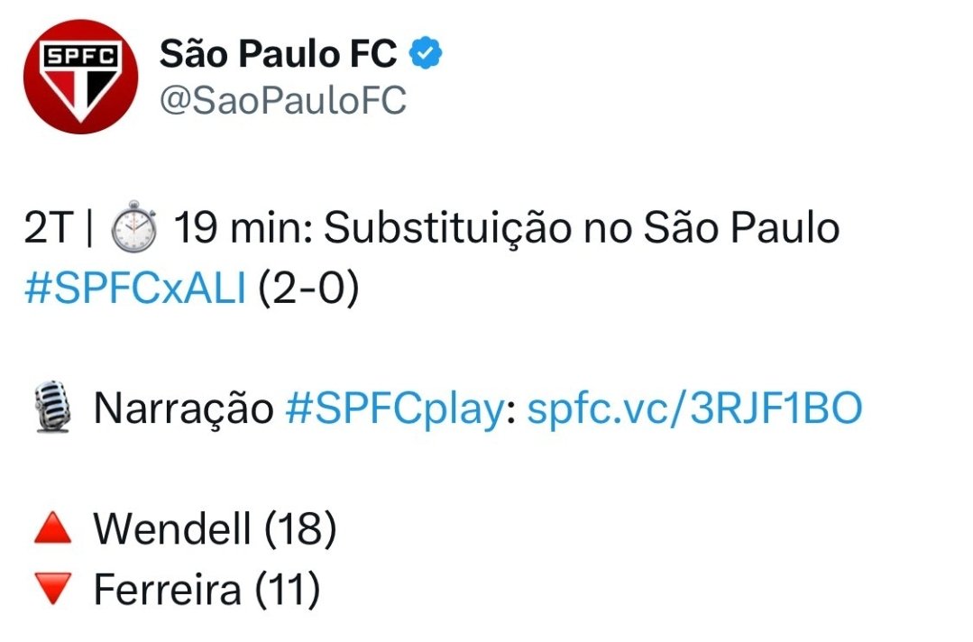 Meu fixado até o Zubeldia ser demitido