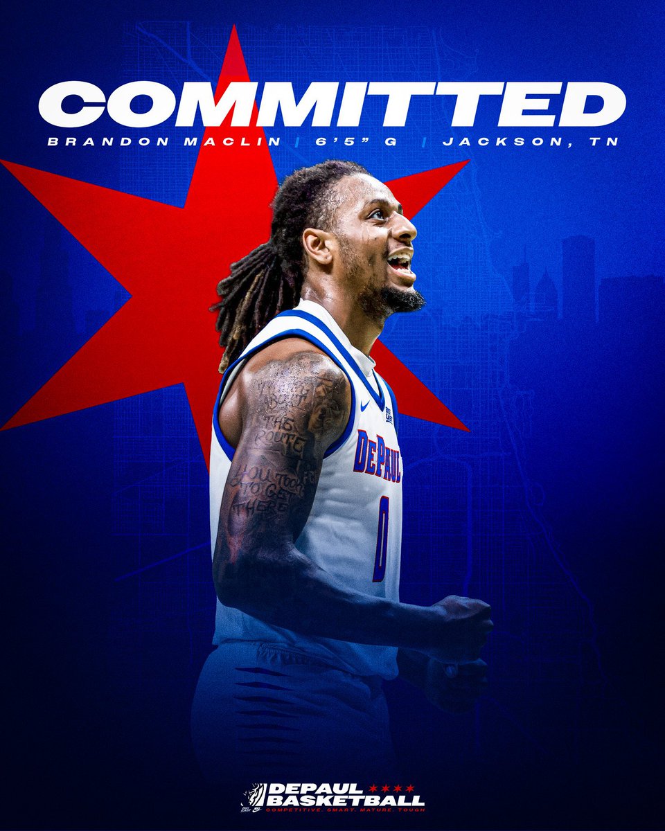 BlueDemonReport's tweet photo. Former Radford guard Brandon Maclin has committed to DePaul. Last season Maclin played in 32 games for the Highlanders, starting in 26 of them. He averaged 10ppg, 4.3rpg, 2.2ast, &amp; 1.2spg. Welcome to the Blue Demon family 🔵😈 @IamBMac11 https://t.co/WEoZ87Jn1b
