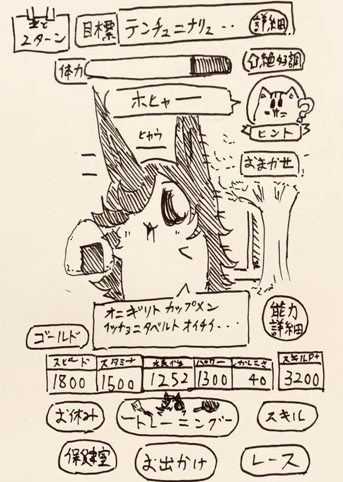 初めては半ライスの育成…🍚 