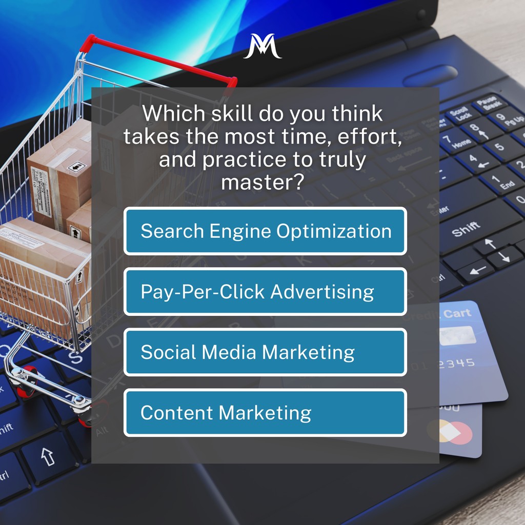 mindsetmediainc's tweet photo. Digital marketing isn’t just a walk in the park! 🚀 Which skill do you think requires the most time, effort, and practice to master? 🤔

#MarketingStrategy #BusinessGrowth #OnlineMarketing #MarketingExperts #CalgaryMarketing https://t.co/qp5e0BfO35