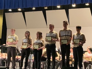 MGJSHS_Prin's tweet photo. On Tuesday evening, our HS Jazz and Concert Bands performed their Spring Concert.  As usual, they did an outstanding job!  Our senior band members were recognized tonight as well.  Congratulations Seniors, Band Members, and Mrs. Caudill on another successful concert.  #WeAreMG https://t.co/sA46dJZMuS