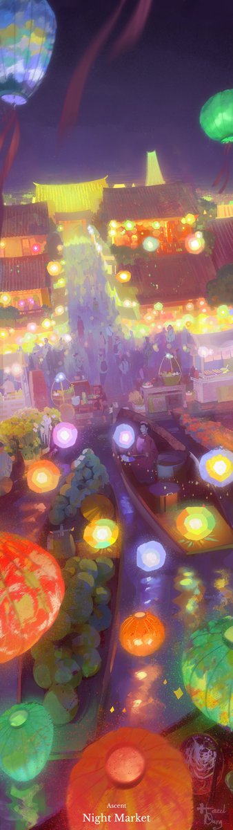 Ascent: Night Market Release 🌃

Almost 40 pages of original vertical illustrations depicting night markets. Thank you to all our amazing artists who participated! Available for free (as always) on our website.

Cover art by <a href="/Hazedaaaa/">Hazel Dang</a>