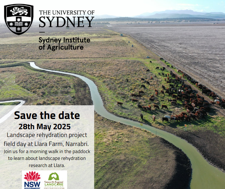 Save the date for the Landscape Rehydration Project Field Day 28th May 2025, in Narrabri. 
Registration opening soon!
