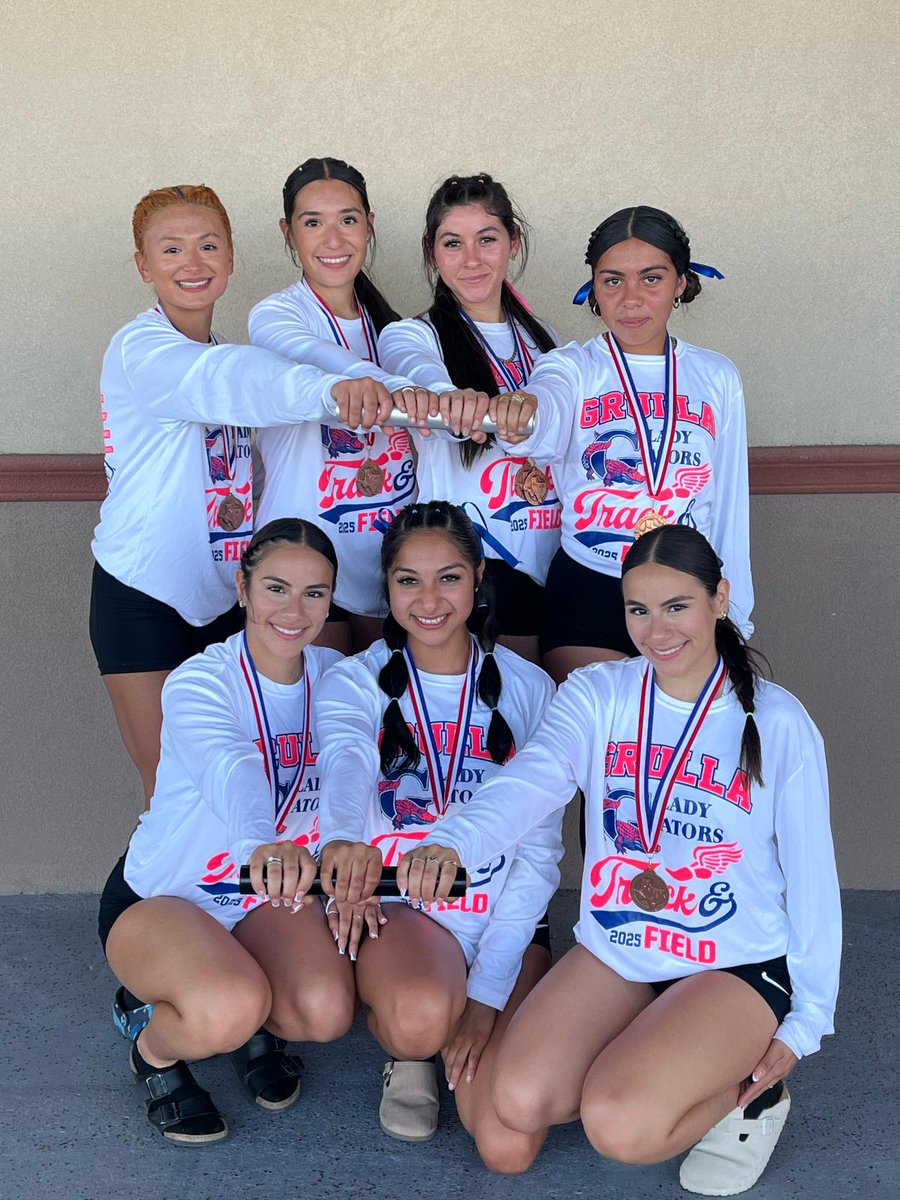 omireles1's tweet photo. REGIONAL BOUND!!!
Your Grulla Gator Girls Track Team is headed to Regionals in the 4x200 and 4x400 relays — both with NEW PERSONAL BESTS!

These girls showed up and showed OUT! I am proud of the hustle, heart, and team effort from everyone who competed today.
Lets goooo!! https://t.co/wPLsf2NKMU