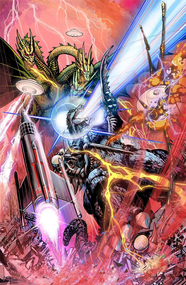 絵画 BL/ZONE/2022 SpaceGodzilla and #KingGhidorah trending! Here's some spacey #art