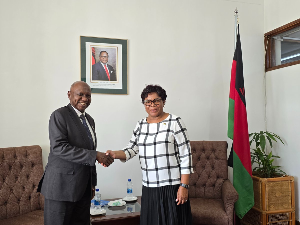 FAOMalawi's tweet photo. "We have to start feeding ourselves. Things start to happen when people are fed" -Hon. @nancygtembo , Minister of Foreign Affairs, during a courtesy call by
@FAOMalawi ' s Representative a.i, @BabaganaAhmadu  

@ForeignMalawi 
@FAO 
@faosfsafrica https://t.co/7PVe21Rohy