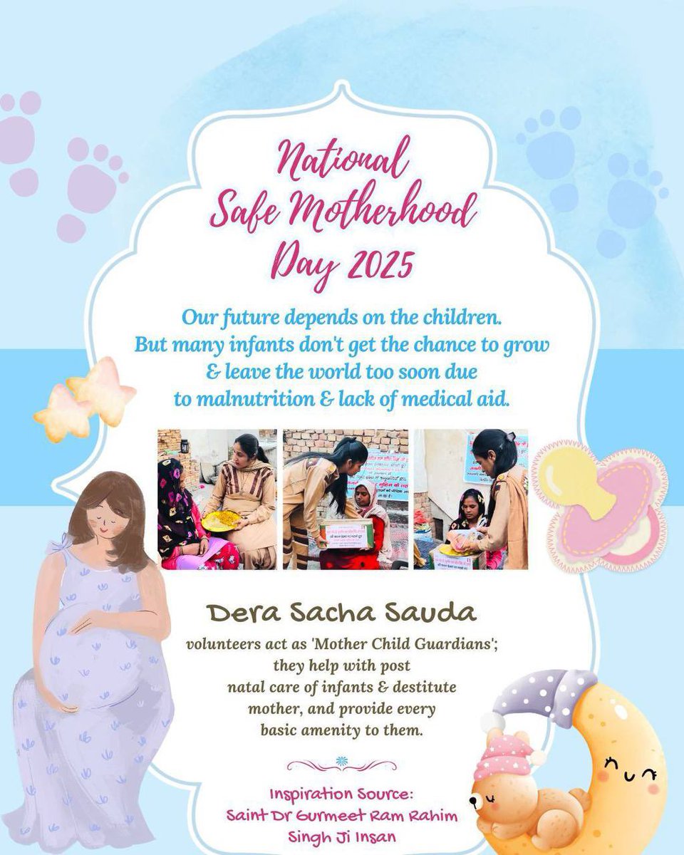Surajso68's tweet photo. #NationalSafeMotherhoodDay
  Saint MSG द्वारा #RespectMotherhood  इस मुहिम के तहत डेरा सच्चा सौदा के अनुयायियों इन गर्भवती महिलाओं को मासिक राशन, पौष्टिक भोजन किट, सूखे मेवे और नियमित मुफ्त स्वास्थ्य उपचार प्रदान करवाते हैं https://t.co/9wPR8cu0aF